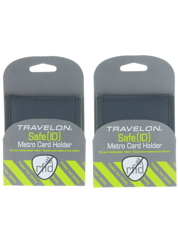 Travelon Wallet Safe ID Metro Card Holder RFID Shielding Blocker Lot of 2