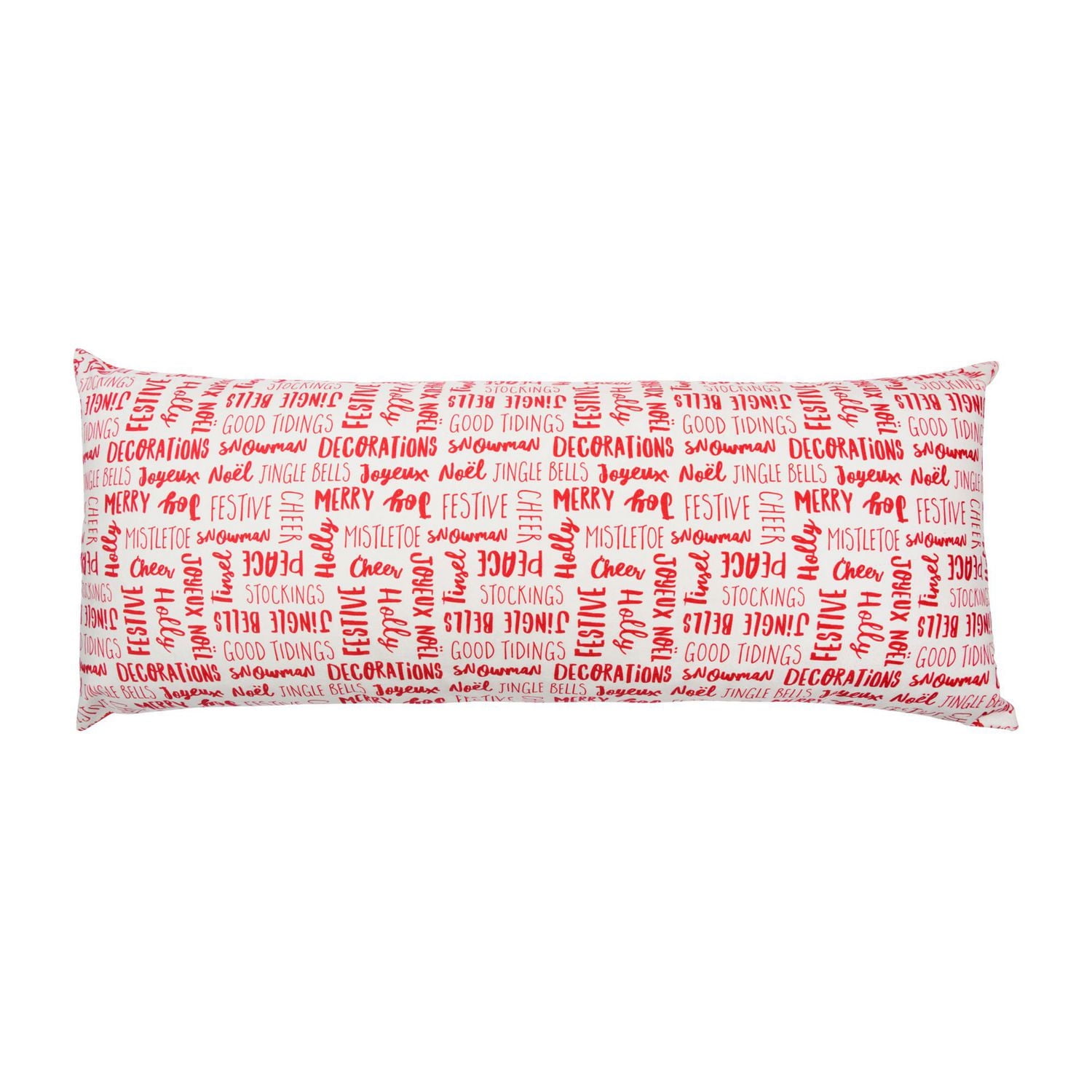 Beautyrest Red Word Xmas Bodypillow