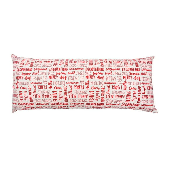 Beautyrest Red Word Xmas Bodypillow