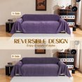 thumbnail image 6 of Jessy Home Sofa Cover Slipcover Couch Cover Protector Durable Multi-Function Furniture Cover for Dogs Cats Home Decor 71"x 150"Purple, 6 of 7