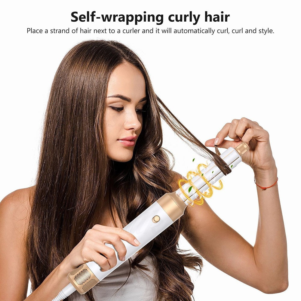 7 in 1 Multifunctional Styler Curler Automatic Curling Hair Dryer 1400W Powerful Hair Straightener Set US Plug