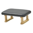 thumbnail image 1 of Reposapiés pequeño otomano, taburete antideslizante para cambiar zapatos con patas de madera, reposapiés para entrada, sala de estar, guardería, Gris oscuro, 1 of 9