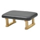 thumbnail image 1 of Reposapiés pequeño otomano con patas de madera para guardería, dormitorio, sala de estar Gris oscuro, 1 of 9