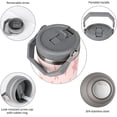 thumbnail image 2 of 30 Oz Insulated Tumblers with Flip Straw Lid Top Handle Striped Bows Pink Leakproof Reusable Vacuum Stainless Steel Travel Coffee Mug for Car, 2 of 6