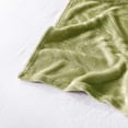 thumbnail image 5 of Whale Flotilla Soft Flannel Fleece Lightweight 50"x60" Throw Blanket, Brushed Chevron Design Fluffy Plush Cozy Blanket for All Seasons, Olive Green, 5 of 8