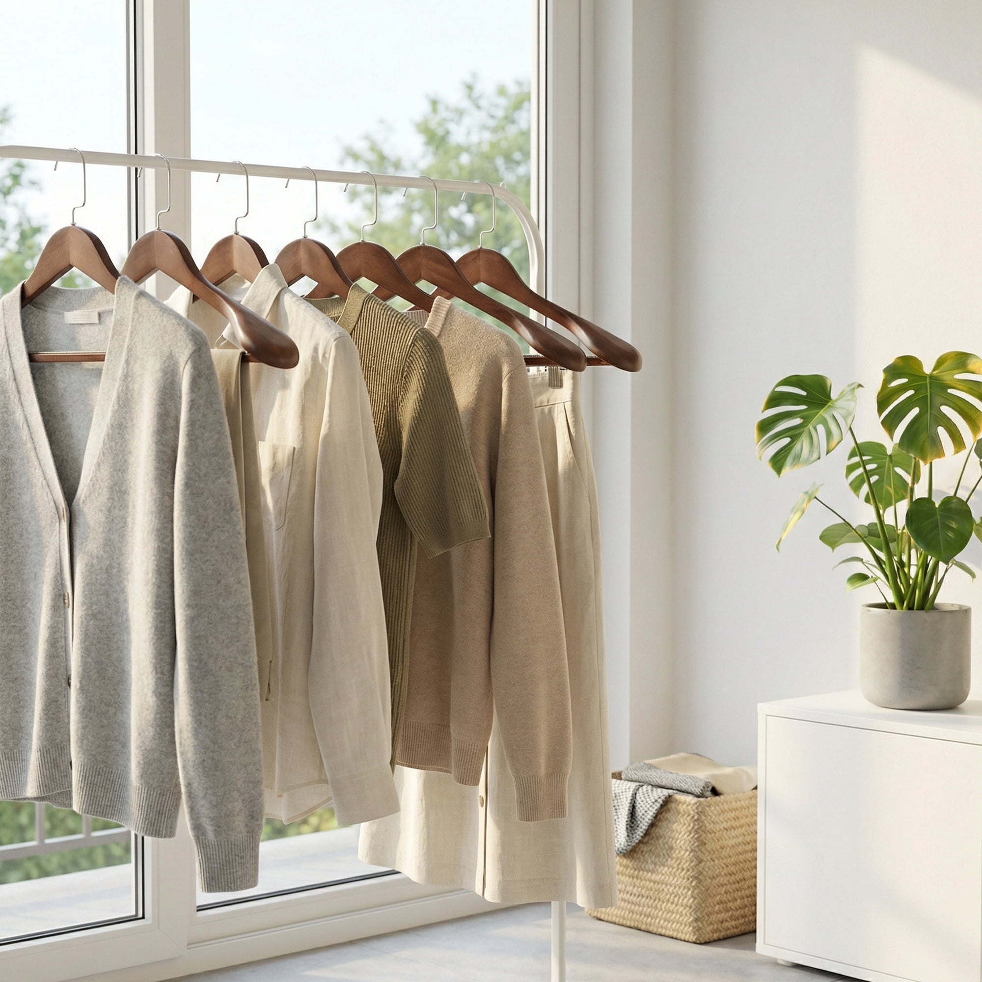 Unique Bargains 2 Pcs Wood Non-Slip Hangers with Clips for Clothing and Pants Dark Brown