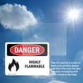 thumbnail image 6 of (2 Pack) Highly Flammable OSHA Danger Sign 18 Inch X 12 Inch Vinyl Label Decal Sticker Weather Resistant, UV Protected for Workplace, Business, and Construction Site, Made in the USA, 6 of 7