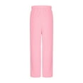 thumbnail image 4 of OGLCCG Girl's Fuzzy Plush Pajama Pants Elastic Waist Wide Leg Lounge Pants Loose Casual Winter Warm Soft Fluffy Trousers 4-15 Years, 4 of 7