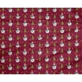 thumbnail image 4 of oneOone Polyester Lycra Bright Crimson Red Fabric Snowman & Tree Diy Clothing Quilting Fabric Print Fabric By Yard 56 Inch Wide, 4 of 4