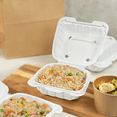 thumbnail image 3 of Karat Earth [400pcs - 6x6] Mineral Filled PP Hinged Container, 1 compartment - White, 3 of 8