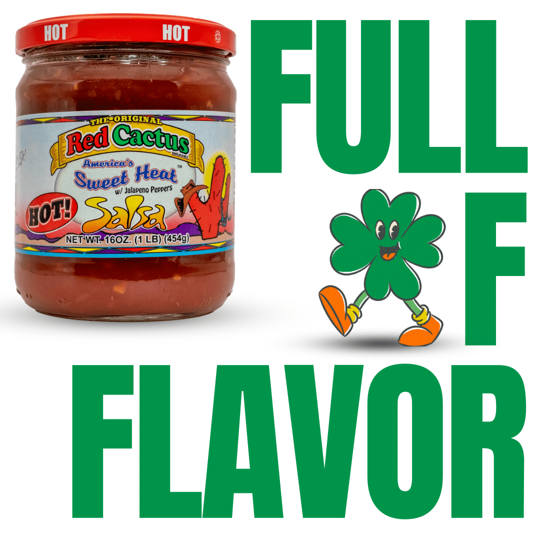 Red Cactus America’s Sweet Heat Salsa with Jalapeno Peppers, Hot, 16 oz - Hot Salsa for Chips, Tacos, and Nachos