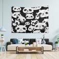 thumbnail image 7 of FREEAMG Cute Pandas Tapestry Hippie Wall Hanging Tapestries Aesthetic Decorative for Living Room Bedroom Ceiling 60x40In, 7 of 7