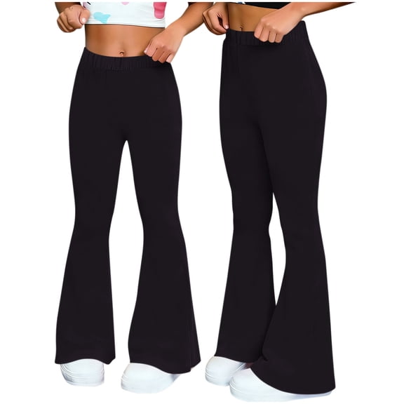 Ladies' Fashionable Solid Color Loose Flared Pants, Soft And Breathable Sports And Fitness Yoga Pants, Wide Leg Cinched Waist Pants