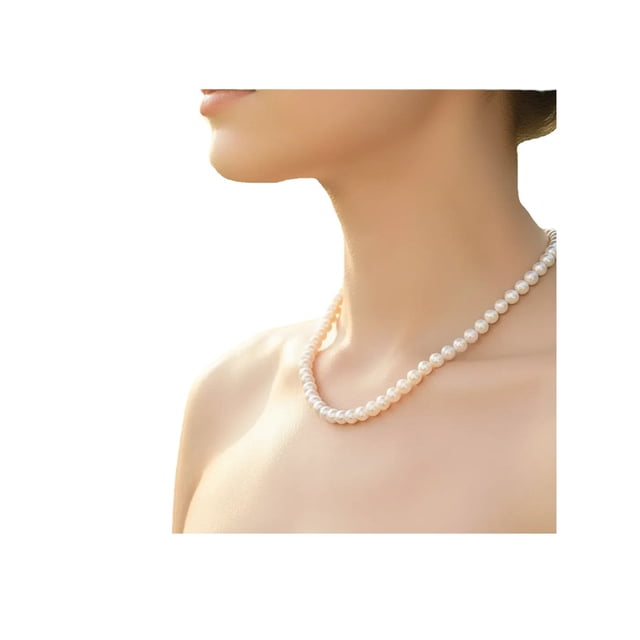 Collar Perlas Cultivadas GREG J.M. Con Broche y Asa De Oro 14 K