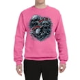 thumbnail image 2 of Wild Bobby, God Is My Judge Smokey Gray Skull Dark Pop Culture Unisex Crewneck Graphic Sweatshirt, Neon Pink, Medium, 2 of 3