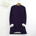 thumbnail image 4 of Womens Clothes Clearance 2023 GaThRRgYP Womens Tops Crewneck Clearance,Women's Large Loose Raglan Top Thickened and Velvet Lamb Wool Warm Underlay, 4 of 6