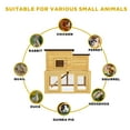 thumbnail image 3 of Large Outdoor Wooden Quail Cage Rabbit Hutch Chicken Coop with Run & Ramp，2 Tier, 3 of 14
