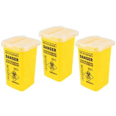 3 Pcs Disposable Syringe Needle Back Sharps Bucket Container Needles Disposal Containers Sharps Containers for Home Use