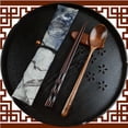 thumbnail image 1 of DOPI Japanese Vintage Wooden Chopsticks Spoon Tableware 2pcs Set New Gift + As picture, 1 of 3