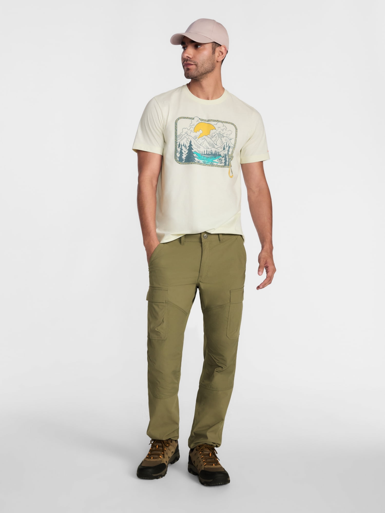 Ozark Trail Men's Active Graphic Tee with Short Sleeves, Sizes S-3XL