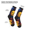thumbnail image 3 of Pofeuu Playful Ghosts Night Sky Print Crew Socks, Adult Running Hiking Socks for Youth and Adult, 3 of 7