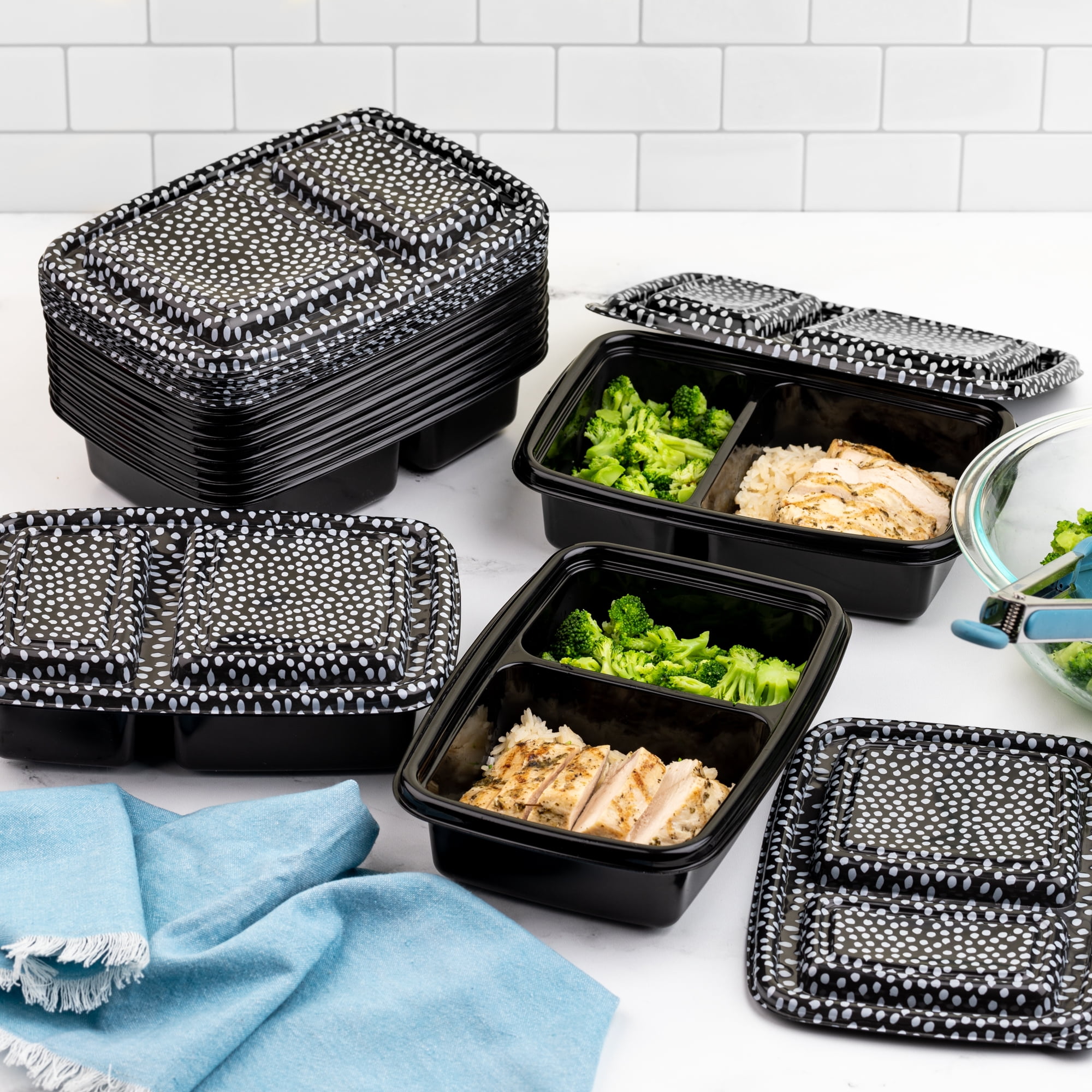 Thyme & Table Meal Prep Storage Containers, Set of 12, 24 Pieces