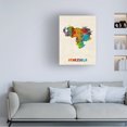 thumbnail image 2 of Trademark Fine Art Michael Tompsett Venezuela Watercolor Map Canvas Wall Art - 14x19, 2 of 5