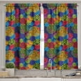 thumbnail image 2 of Ambesonne Funky Valance & Curtain, Geometric Sketchy Forms, 55"x24", Multicolor, 2 of 6