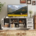 thumbnail image 2 of Gymax 63'' Media Console Table w/ 3 Drawers 2 Glass Shelves Cable Holes for Living Room, 2 of 10
