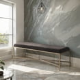 thumbnail image 7 of Meridian Furniture Valley Brown Chenille Fabric Bench, 7 of 7