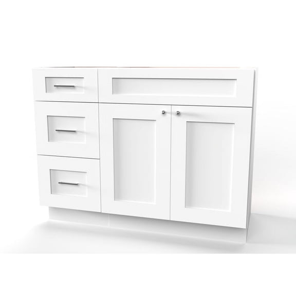 Disar 45'' Single Bathroom Vanity With Drawer Left Base Only