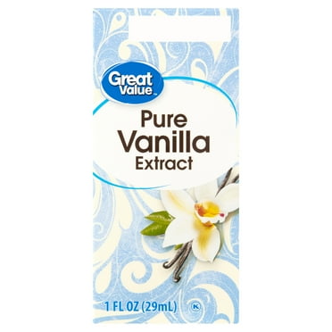 Great Value Pure Vanilla Extract, 1 fl oz (Ambient, Plastic Container, Liquid)