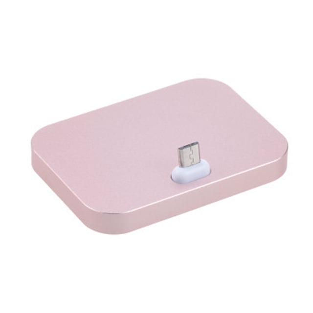 Cateissary Soporte de de escritorio para teléfono móvil Estación de acoplamiento de carga de teléfono móvil Soporte de enchufe micro USB Teléfono y Comunicación Oro rosa