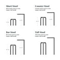 thumbnail image 6 of Riverbay Furniture 24.17" Wood/Faux Leather Counter Stool in Dove Gray/Black, 6 of 7
