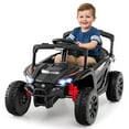 thumbnail image 1 of Costway 12V Kids Ride On Car Battery Powered Electric Remote Control LED Lights Music Suitable for 1 kid Black, 1 of 6