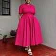 thumbnail image 4 of AURA Plus Size Boho Maxi Dress Women V Neck Summer Print Dress Short Sleeve Casual Vacation Dress, 4 of 7