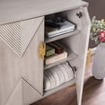 thumbnail image 2 of HomeRoots 401698 Graywash Textured Geo Contemporary Accent Cabinet, 2 of 3