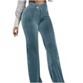 thumbnail image 1 of Pantalones con forro polar mujer Gibobby Pantalones de mujer informales de terciopelo dorado a la moda de otoño e invierno Azul S, 1 of 3