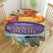 The Many Adventures of Winnie the Pooh square tablecloth has an iconic print, fits most tables, and is easy to care for.diameter152cm/60in.