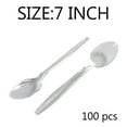 thumbnail image 4 of Cubiertos desechables de plástico transparente Utensilios desechables 100 unidades, 4 of 5