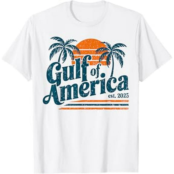 Gildan Retro Vintage Birthday Gifts Gulf Of Us America 2025 American Gifts Hot Trending T-Shirt Unisex S To 5Xl