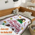 thumbnail image 5 of Christmas Throw Blanket Baby Small Plaid Green Red Elf Blanket for Toddler Swaddle Pet Crib Soft Lightweight Fuzzy Plush Fleece Blankets and Throws Xmas Winter Holiday Blanket 30x40, 5 of 6
