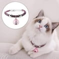 thumbnail image 2 of Adjustable Cat Collar, Pets Necklace Nylon Accessory Supply Cat Bell Collar with Extension Chain with bell for Small Dogs and Pets,Pink, 2 of 9