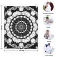 thumbnail image 4 of Black White Tie Dye Mandala Pattern Blanket,Comfortable Soft Flannel Throw Blanket,All Season,Warm Lightweight Blankets for Sofa Bed Couch Living Room Chair,30"x40", 4 of 4