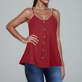 thumbnail image 2 of ABATAB Going out Tops for Women Sleeveless Blouse Round Neck Button down Plain Vest Shirts Spaghetti Strap Summer Casual Basic Tops, 2 of 6