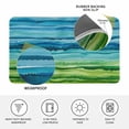 thumbnail image 4 of Blue Green Doormat Outdoor Entrance 20"x31.5", Gradient Watercolor Modern Abstract Art Absorb Moisture Dirt Door Mats, Non-Slip Rubber Backing Floor Mats Indoor, Low-Profile Front Door Rugs, 4 of 9