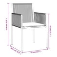 thumbnail image 4 of vidaXL Garden Chairs with Cushions 6 pcs Black 54x60,5x83,5 cm Poly Rattan, 4 of 5