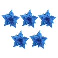 thumbnail image 2 of POINTERTECK 5Pcs Artificial Christmas Flower Multi-layer Leaves No Odor Plastic Beautiful Garlands Simulation Flower for Office, 2 of 9