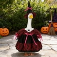 thumbnail image 6 of AuroraX Porch Goose Clothes Set 17 19 inch 23 inch Porch Goose Halloween Outfit Autumn Witch Dress Hat Kit Gothic Decorations Party Front Porch Goose 23 inch Clothing Halloween Decorations Outdoor, 6 of 9