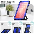 thumbnail image 3 of ELEHOLD Rugged Case for Samsung Galaxy Tab S11 2025,11-inch, Three-Layer Protection with Screen Protector Portable Folding Handle Grip 360° Rotating Kickstand Bracket Shockproof Cover,A, 3 of 8
